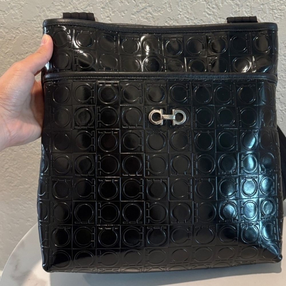Salvatore FerragamoGancini Black Patent Leather Shoulder Bag (EUC) - Picture 12 of 12